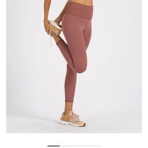 Rib studio legging in terracotta